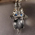 Dragon brings spiritual rain and ink realm pendant, owl necklace