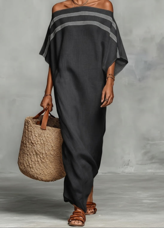 Loose And Lazy One-Shoulder Dress