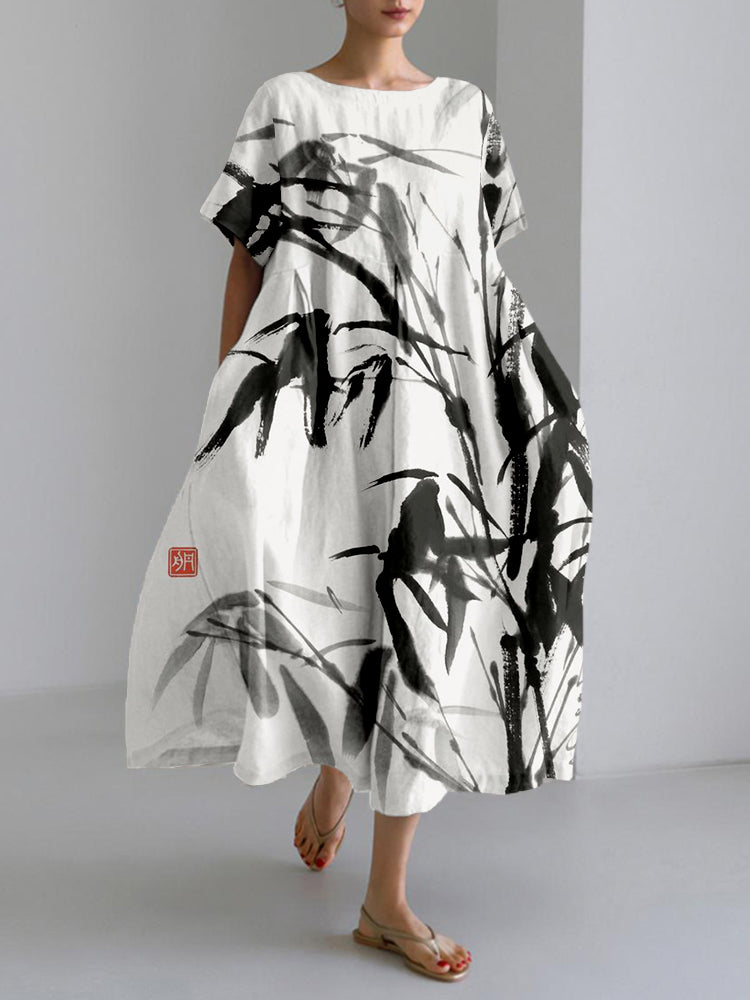 3D-printed Loose-fitting Short-sleeve Dress