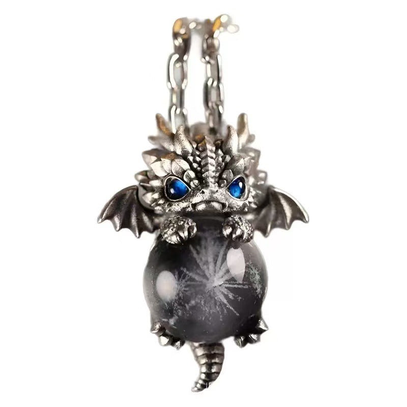 Dragon brings spiritual rain and ink realm pendant, owl necklace